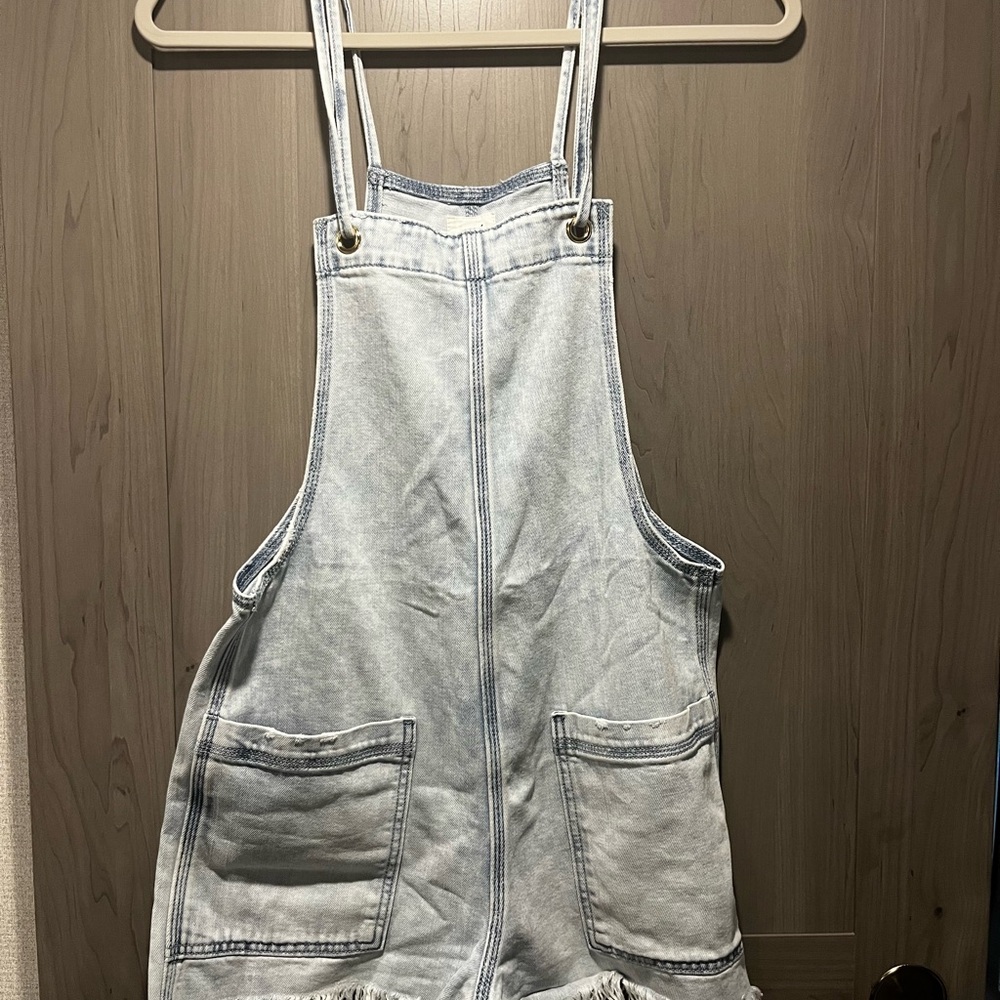 Aerie Light Blue Denim Jumpsuit